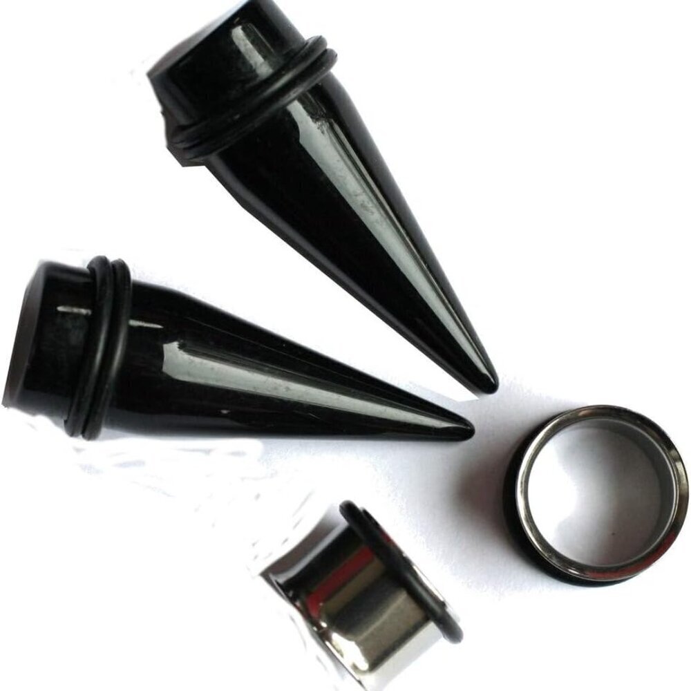Ear Stretching Kit Tapers and Steel Tunnels 1g-1 inch Unisex